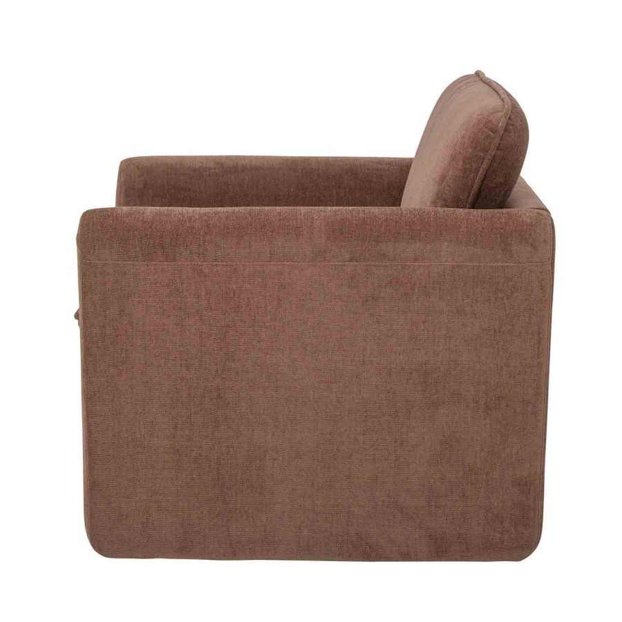 BLOOMINGVILLE Paseo loungestol, m. armln - brun polyester
