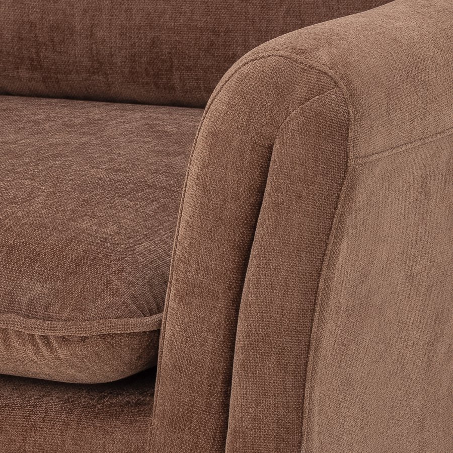 BLOOMINGVILLE Paseo loungestol, m. armln - brun polyester