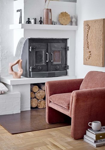 BLOOMINGVILLE Paseo loungestol, m. armln - brun polyester