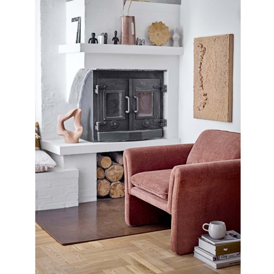 BLOOMINGVILLE Paseo loungestol, m. armln - brun polyester