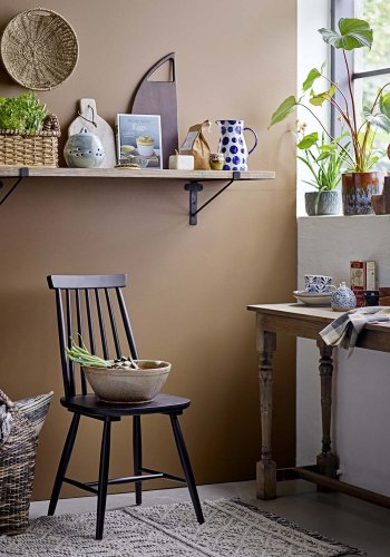 CREATIVE COLLECTION Ina urtepotteskjuler, rund - brun og multifarvet stentj (20)