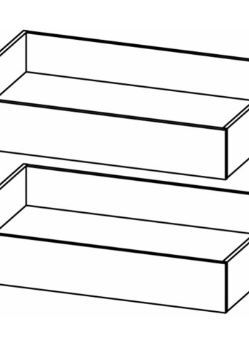 TVILUM Naia sengeskuffe - sort folie (st af 2)