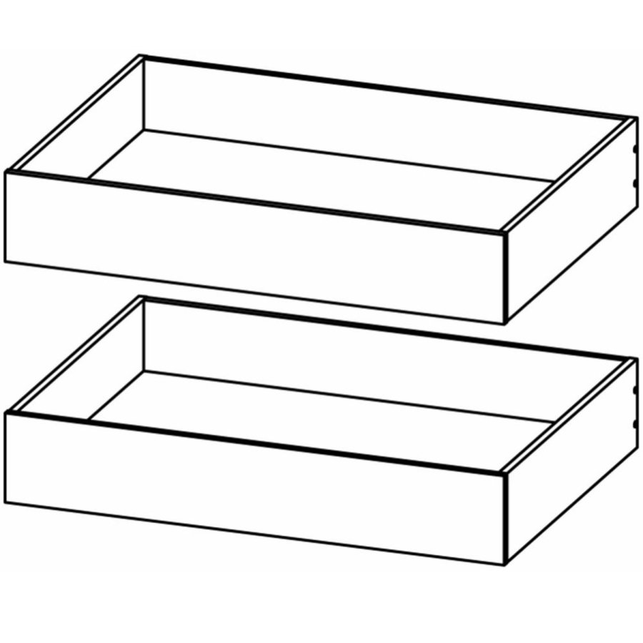 TVILUM Naia sengeskuffe - sort folie (st af 2)