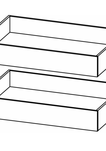 TVILUM Naia sengeskuffe - sort folie (st af 2)