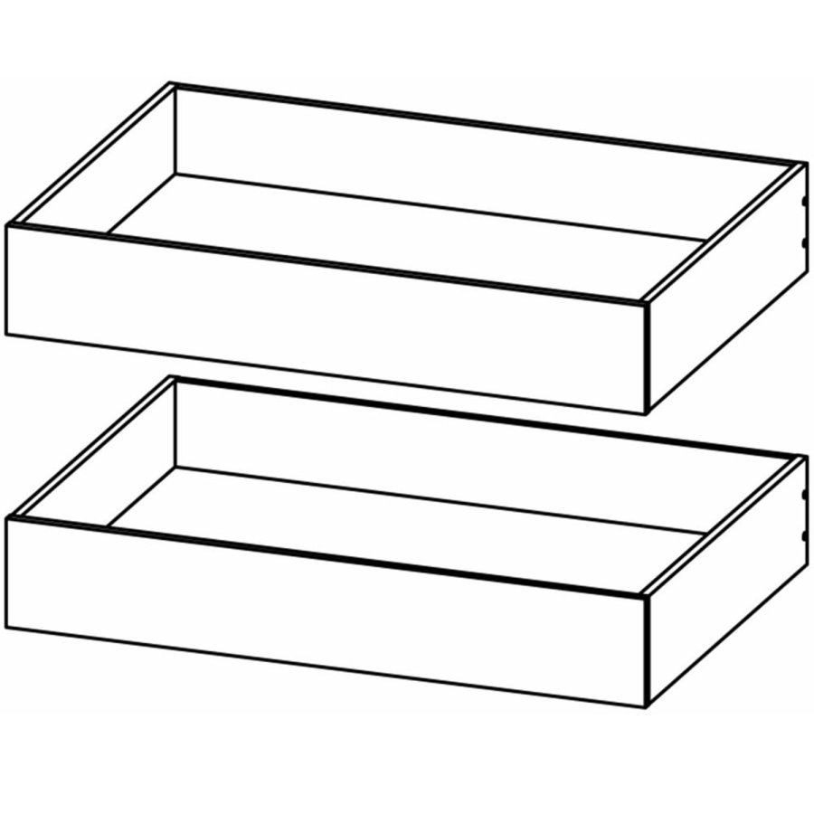 TVILUM Naia sengeskuffe - sort folie (st af 2)