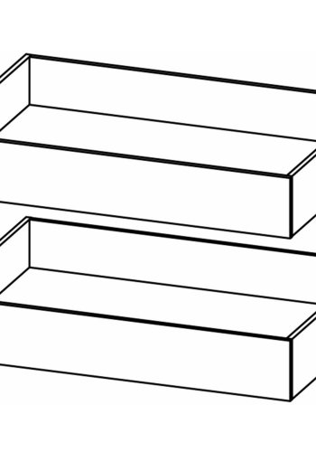 TVILUM Naia sengeskuffe - gr folie (st af 2)