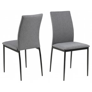ACT NORDIC Demina spisebordsstol - gr/sort stof/metal 
