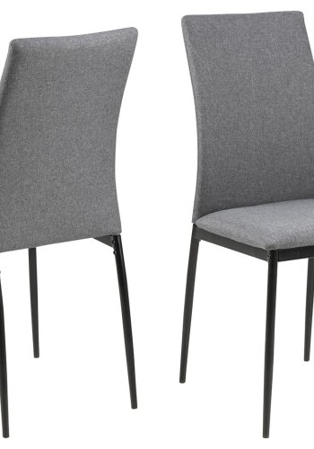 ACT NORDIC Demina spisebordsstol - gr/sort stof/metal 