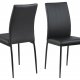 ACT NORDIC Demina spisebordsstol - sort kunstlder/metal 