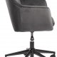 ACT NORDIC Nora skrivebordsstol - mrkegr stof og sort, m. armln og hjul