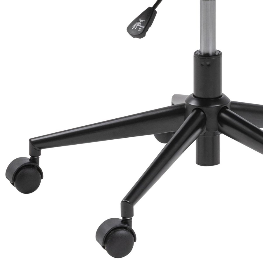 ACT NORDIC Nora skrivebordsstol - rosa stof og sort, m. armln og hjul