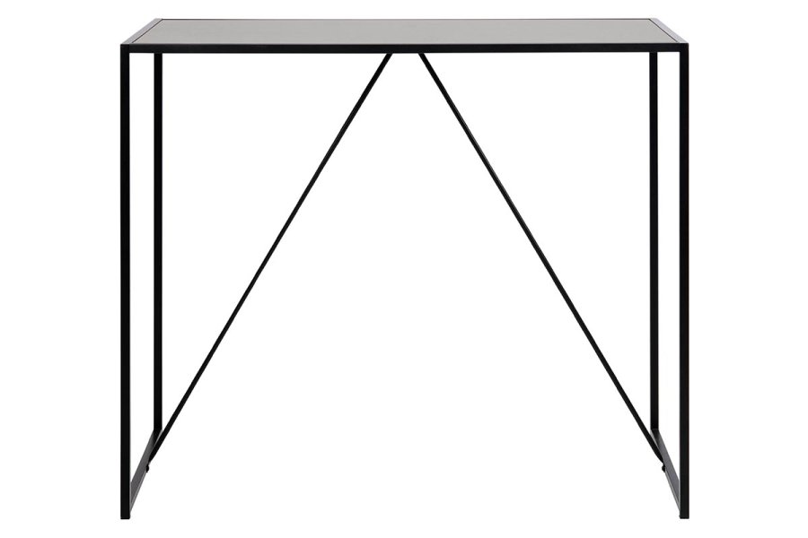 ACT NORDIC Seaford barbord - sort melamin ask/metal, rektangulr (120x60)