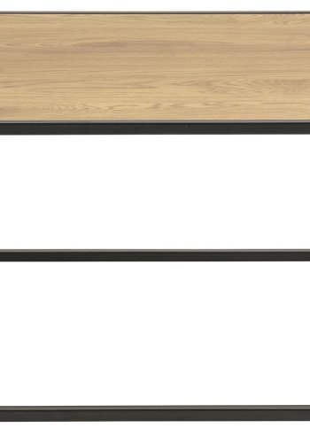ACT NORDIC Seaford sofabord - natur/sort papir vildeg/metal, kvadratisk (60x60)