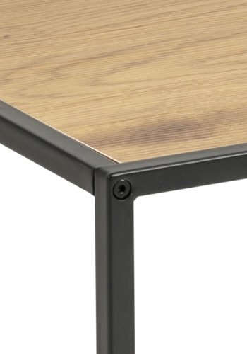 ACT NORDIC Seaford sofabord - natur/sort papir vildeg/metal, kvadratisk (60x60)