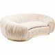 KARE DESIGN Perugia sofa - creme stof m. draperinger og guld stl, 2 pers.