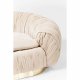 KARE DESIGN Perugia sofa - creme stof m. draperinger og guld stl, 2 pers.