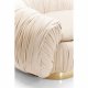 KARE DESIGN Perugia sofa - creme stof m. draperinger og guld stl, 2 pers.