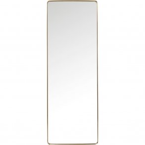 KARE DESIGN Curve Rectangular Brass spejl - spejlglas og messingbelagt ramme, firkantet (200x70)
