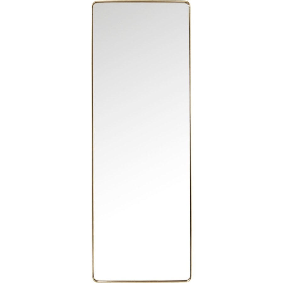 KARE DESIGN Curve Rectangular Brass spejl - spejlglas og messingbelagt ramme, firkantet (200x70)