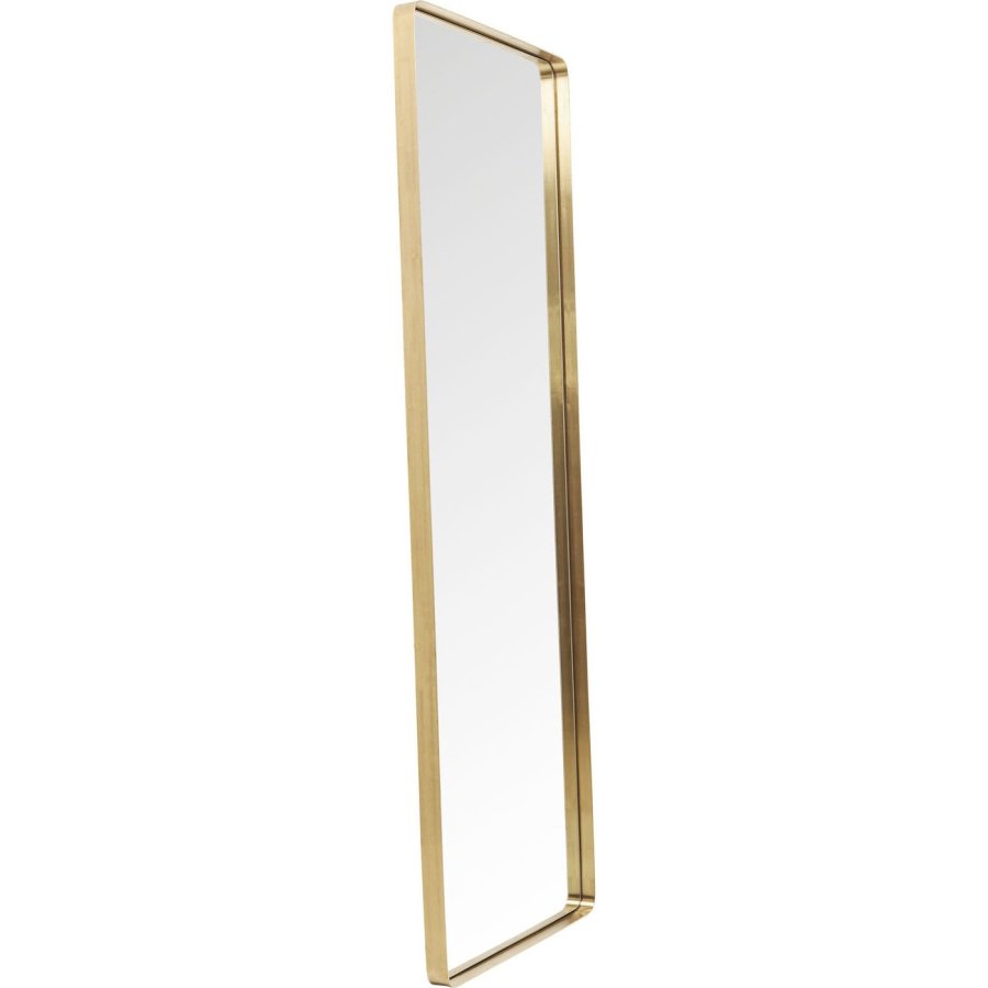 KARE DESIGN Curve Rectangular Brass spejl - spejlglas og messingbelagt ramme, firkantet (200x70)