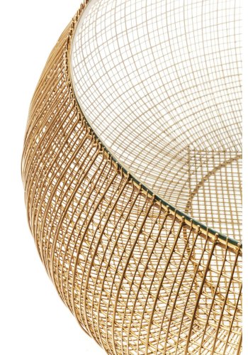 KARE DESIGN Cesta sofabord - messingbelagt stl og klart glas, rund ( 105)