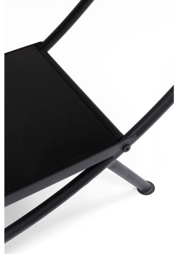 KARE DESIGN Mason reol - sort stl og sort mangotr, rund (180x175)