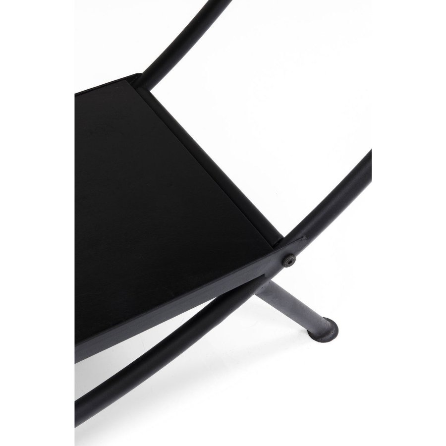 KARE DESIGN Mason reol - sort stl og sort mangotr, rund (180x175)