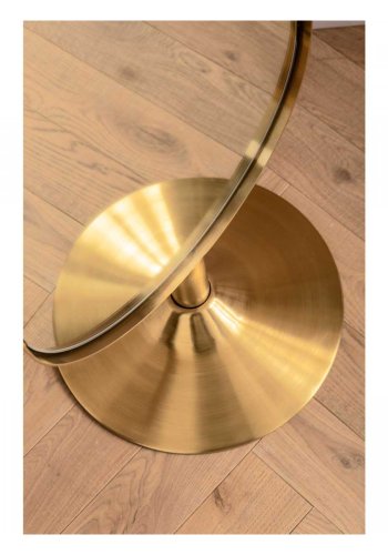 KARE DESIGN Curve gulvspejl - messingbelagt stl og spejlglas (170x40)