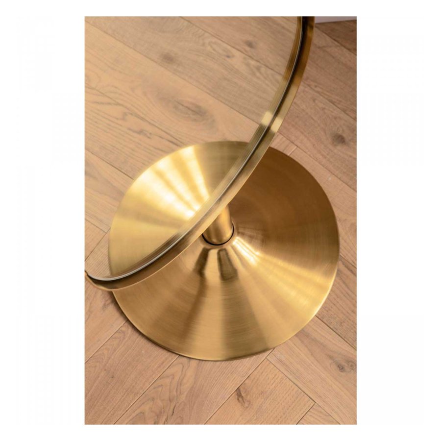 KARE DESIGN Curve gulvspejl - messingbelagt stl og spejlglas (170x40)