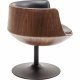 KARE DESIGN Swivel Club 54 lnestol - valnd, sort kunstlder og stlstel, m. drejefunktion