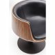 KARE DESIGN Swivel Club 54 lnestol - valnd, sort kunstlder og stlstel, m. drejefunktion