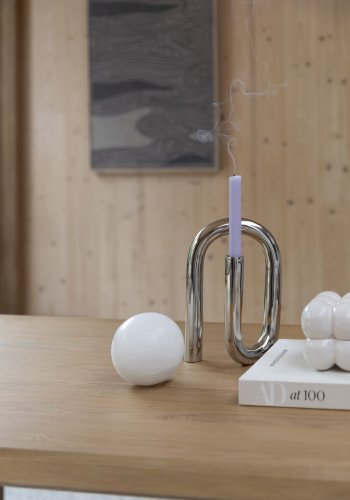 ZUIVER Tubo lysestage L - shiny slv aluminium