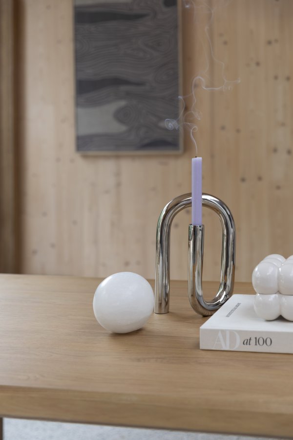 ZUIVER Tubo lysestage L - shiny slv aluminium