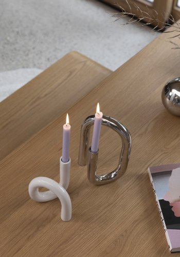 ZUIVER Tubo lysestage L - shiny slv aluminium