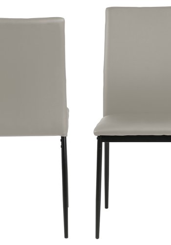ACT NORDIC Demina spisebordsstol - taupe/sort kunstlder/metal 