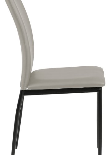 ACT NORDIC Demina spisebordsstol - taupe/sort kunstlder/metal 