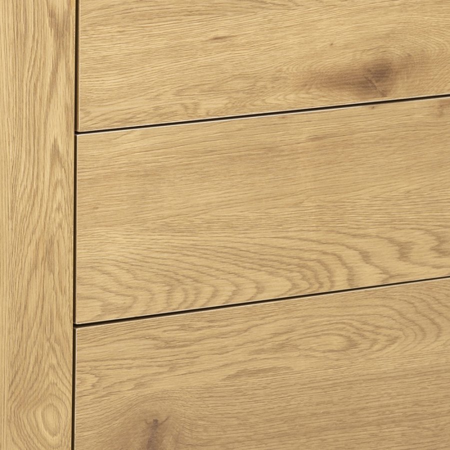 ACT NORDIC Seaford sknk - natur papir vildeg og sort MDF/metal, m. 1 lge og 3 skuffer