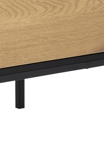 ACT NORDIC Seaford sknk - natur papir vildeg og sort MDF/metal, m. 1 lge og 3 skuffer