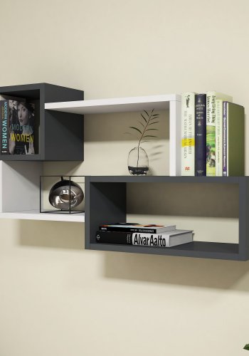 NORDVÄRK Afro vghylde - hvid og antracitgr melamin