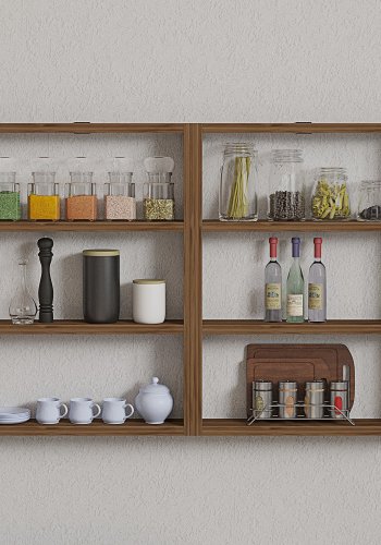 NORDVÄRK PR1 vghylde, m. 6 rum - valnd melamin