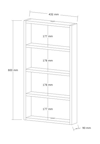 NORDVÄRK PR1 vghylde, m. 4 rum - Atlantic Pine melamin