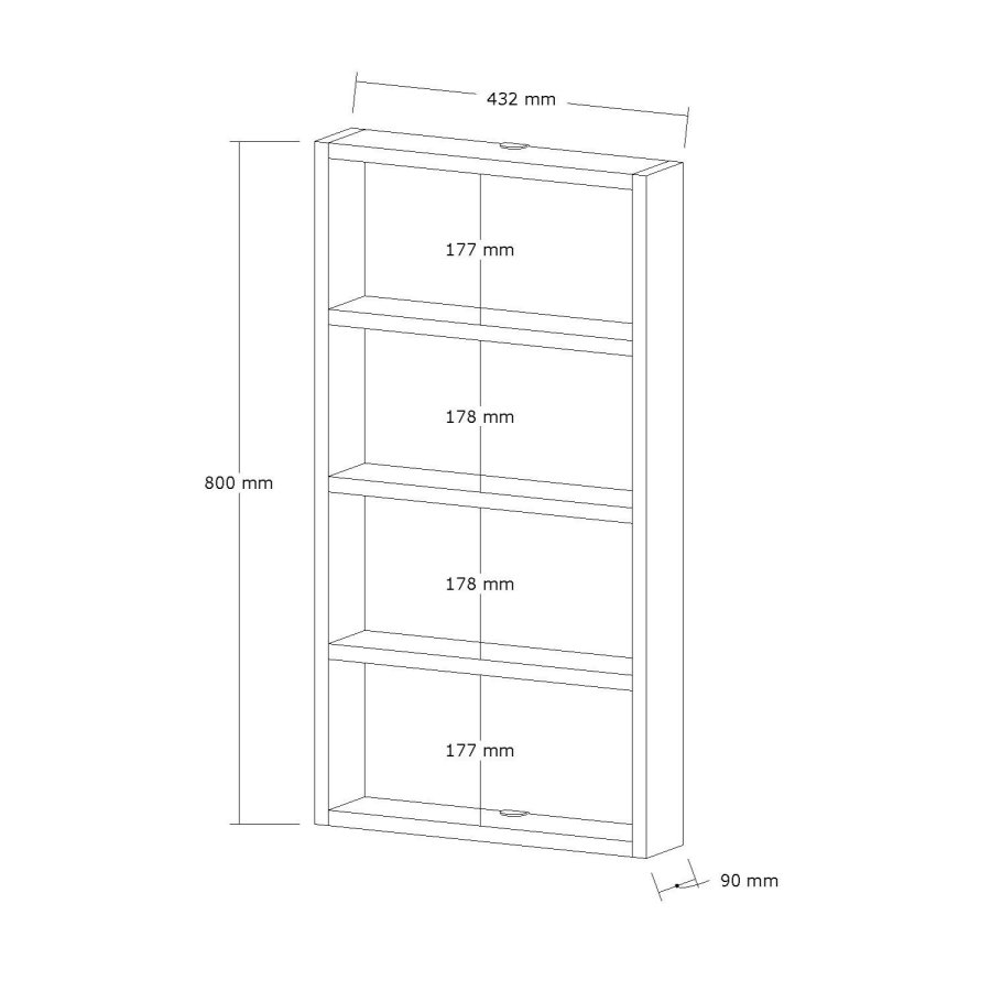 NORDVÄRK PR1 vghylde, m. 4 rum - Atlantic Pine melamin