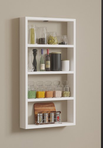 NORDVÄRK PR1 vghylde, m. 4 rum - hvid melamin