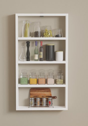 NORDVÄRK PR1 vghylde, m. 4 rum - hvid melamin