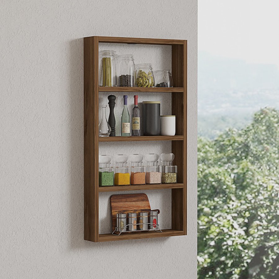 NORDVÄRK PR1 vghylde, m. 4 rum - valnd melamin