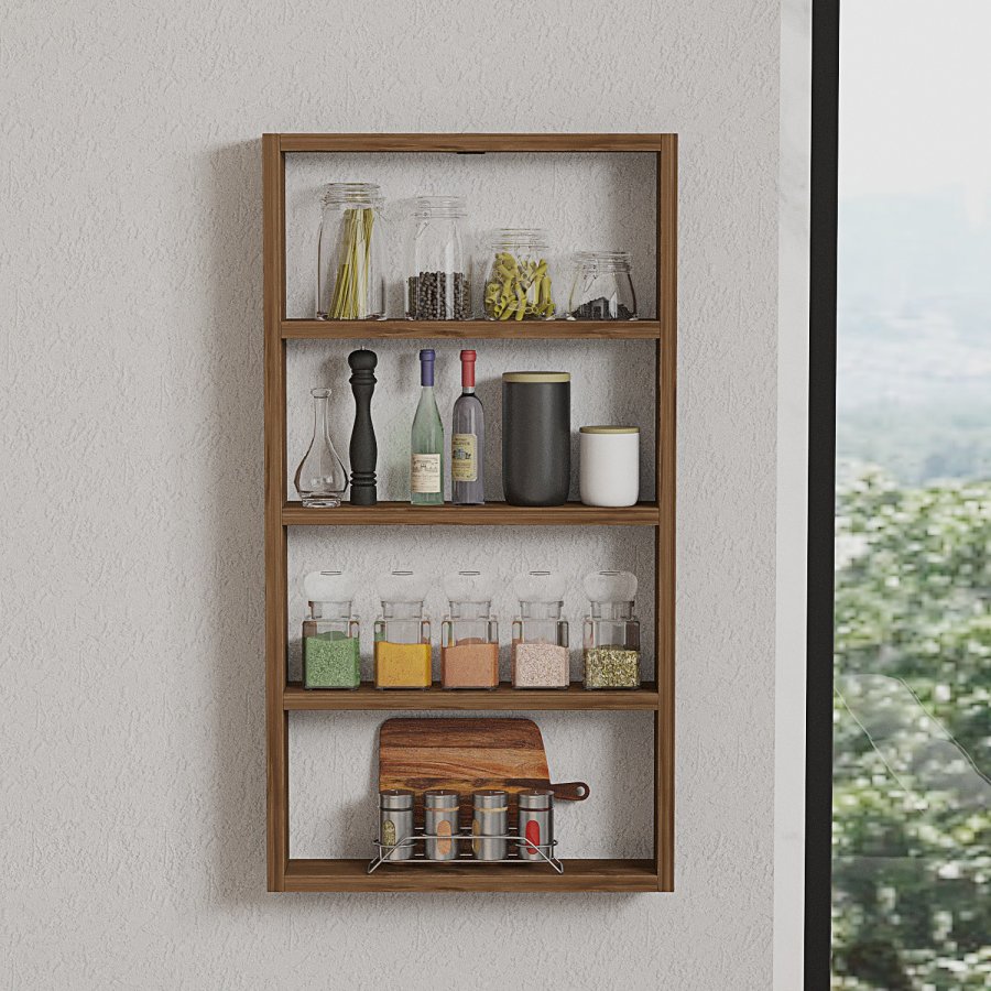 NORDVÄRK PR1 vghylde, m. 4 rum - valnd melamin