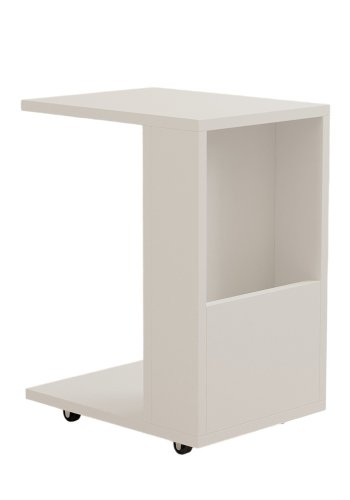 NORDVÄRK Star sidebord, m. magasinholder - hvid melamin (30x40)