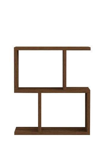 NORDVÄRK Zet sidebord, m. hylder - valnd melamin (45x17)