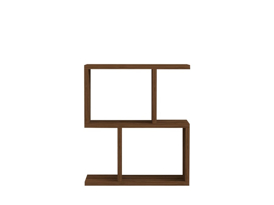 NORDVÄRK Zet sidebord, m. hylder - valnd melamin (45x17)