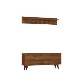 FUNZI LIVING Rupa entrést, m. hattehylde og skab - valndfarvet melamin